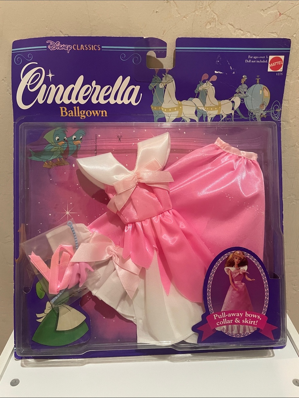 Vintage 1992 Disney Classics Cinderella Ballgown Doll Barbie Mattel 1275